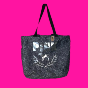 NWT PINK VICTORIA'S SECRET LARGE ZIPPERED TOTE BAG